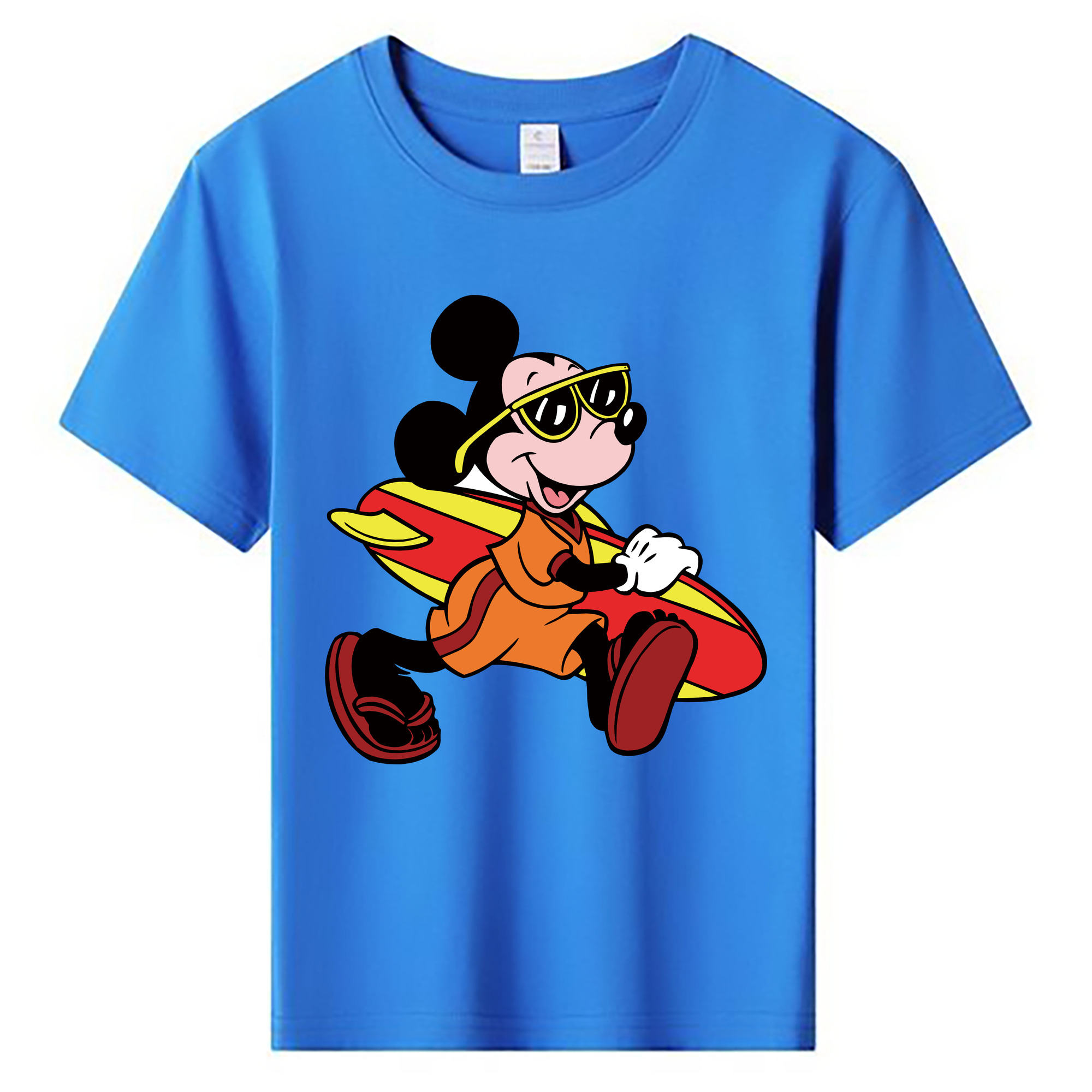 ミッキーマウス Mickey Mouse 綿100％キッズTシャツ（フロントプリント）